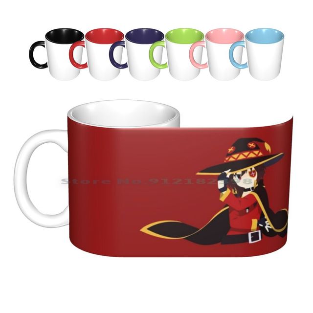 Megumin Ceramic Mugs Coffee Cups Milk Tea Mug Anime Megumin Kazuma Comedy  Konosuba 2016 Amv Video Music Techno Remix Killer - AliExpress